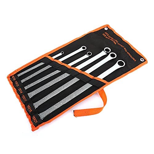 Image of DINGBU 6Pcs Dodecagon Box End Wrench Set, Double Head Spanner with 45# Steel Construction, 8-21mm Metric Sizes for Auto Repair and Mechanical Work, Anti - Rust Plated Surface with Clear