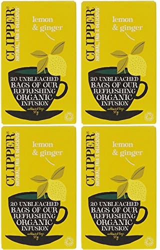 Image of (4 PACK) - Clipper - Organic Lemon & Ginger | 20 Bag | 4 PACK BUNDLE