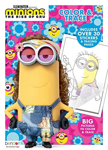 Image of Despicable Me Minions Rise of Gru 48-Page Color and Trace Activity Book 48406