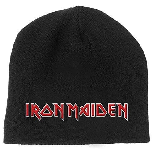 Image of Iron Maiden Beanie Hat Classic Band Logo Book of Souls Official Black One Size
