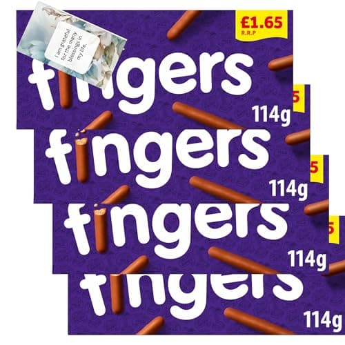 Image of Chocolate Finger Bundle With Dairy Milk Chocolate Fingers 114g (4 Pack) – By Oerich Gift