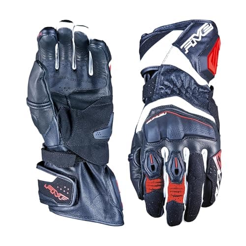 Image of FIVE 830022 RACING RFX4 EVO Motorcycle Gloves Versatile Road & Track Sports Gloves, Black White Red, L