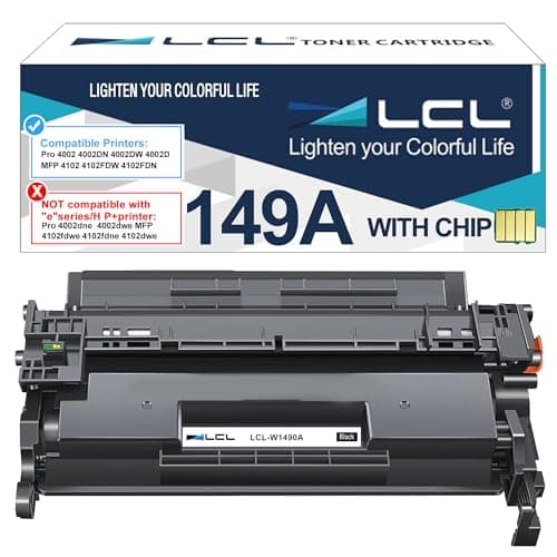 Image of LCL 149A with Chip Toner Cartridge Replacement for HP 149A W1490A 149X W1490X Replacement for HP Laserjet Pro 4002 4002DW 4002DN 4002D MFP 4102 4102FDW 4102FDN 4102DW Printer (1 Pack)