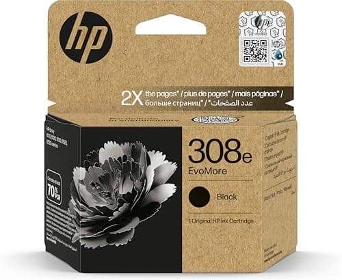 Image of HP 308e EvoMore Black Original Ink Cartridge