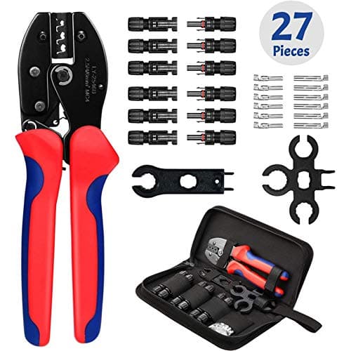 Image of VIVLLEN Solar Crimping Tool Kits-Includes 2.5/4.0/6.0mm² Solar Panel PV Cable + 1 Pair Solar Connector Assembly Tool+6pcs Male Female Solar Panel Cable Connector