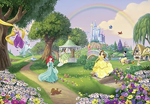 Image of Komar Photo Wallpaper Princess Rainbow Size 368 x 254 cm Disney Wallpaper Nursery