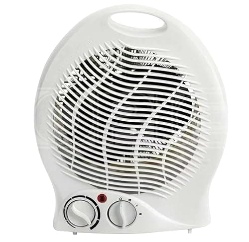 Image of Powerful 2KW Upright Heater Thermo Fan Heater with 2 Heat Settings and Cool Function and Overheat Protection Quiet Space Heater 2000W, White