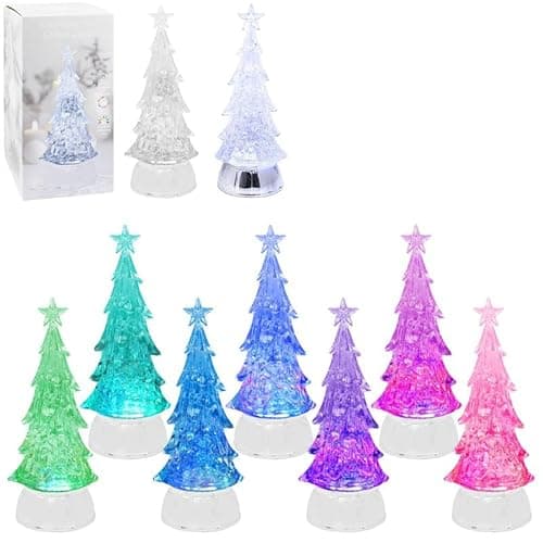 Image of Christmas Tree Glitter Water Lamp Light Colour Changing LED Ornament Decor SMALL