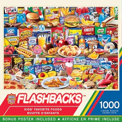 Image of Masterpieces 1000 Piece Jigsaw Puzzle for Adults, Family, Or Kids - Kids Favorite Foods - 19.25"x26.75"