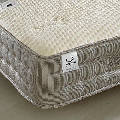 Image of Memory Foam 2000 Pocket Sprung, Happy Beds Bamboo Vitality Medium Firm Tension Mattress with Reflex Foam - 2ft6 Small Single (75 x 190 cm)