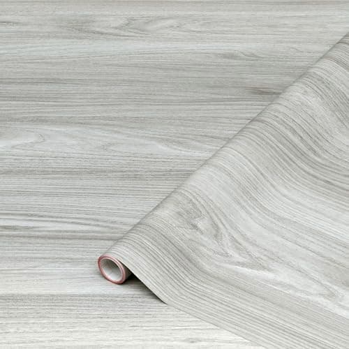 Image of d-c-fix vinyl wrap Sangallo light gray wood effect 45 cm x 2 m - sticky back plastic roll for furniture, kitchen & cupboards - contact paper sticker self adhesive film