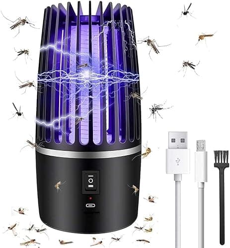 Image of 2026 Upgraded Mosquito Killer Lamp, Electric Fly Killer, USB Rechargeable Fly Zapper Insect Killer, Portable Bug Zapper with Night Light, 360° Attract Zap Flying Insect for Indoor Outdoor Trip Camping