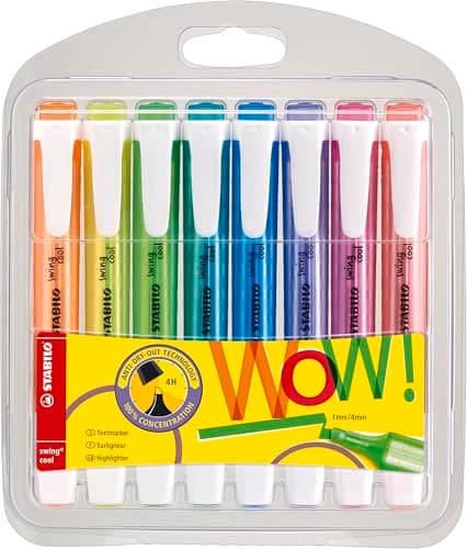 Image of STABILO swing cool - Highlighter - Pack of 8 - Assorted Colours
