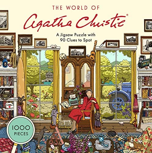 Image of Laurence King The World of Agatha Christie:1000-piece Jigsaw Puzzle with 90 Clues to Spot, Puzzle for fans of Agatha Christie