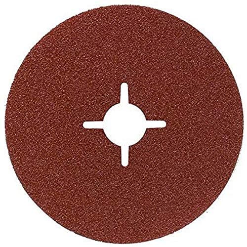 Image of Bosch 2609256248 Fibre Sanding Disc Set for Angle Grinder Clamped for Wood and Metal 115mm Disc 22mm Bore 36 Grit 60 Grit 100 Grit (4 Pieces Each)