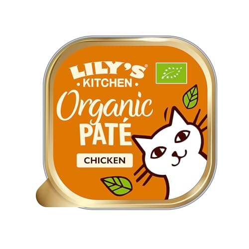 Image of Lily’s Kitchen Made with Natural Ingredients Adult Wet Cat Food Tray Organic Chicken Grain-Free recipe 19 x 85g