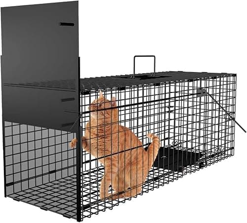 Image of Amagabeli Garden Home Humane Live Animal Trap 78X26X29cm Catch Release Cage for Large Nuisance Rodents Control Raccoon Mole Gopher Opossum Groundhog Squirrel Feral Stray Cats Rescue Wild Rabbits