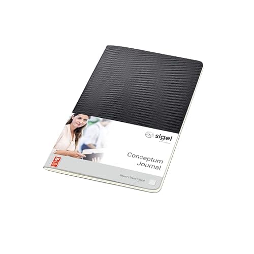 Image of SIGEL CO863 Journal, approx. A5, lined, softcover, Black - Conceptum