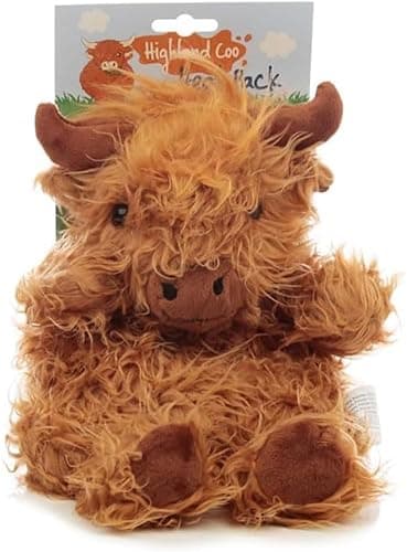 Image of Puckator Highland Coo Cow Microwavable Plush Wheat & Lavender Heat Pack - Heating Pads - Hot and Ice Cold Cool Pack Packs Bag for Sport Injuries Knee Back Pain - Bed Warmer - Wellness Health Products
