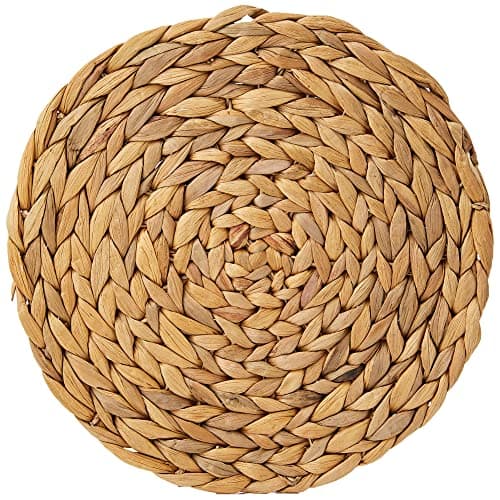 Image of Creative Tops Woven Placemats Set of 4, Natural Water Hyacinth Weave Table Mats