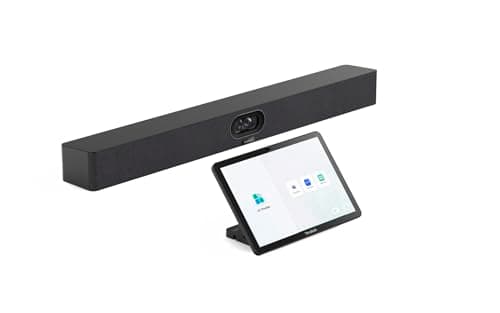 Image of Yealink MeetingBar A40-031 - All-in-One 4K Video Conferencing Solution with Dual 48MP Cameras, 120° Field of View, 8MEMS Microphone Array, CTP25 Touch Panel, Compatible with Microsoft Teams and Zoom