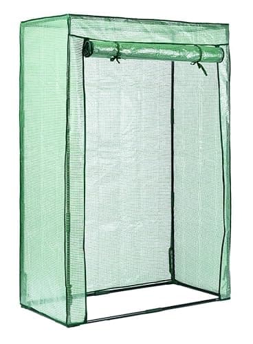Image of Unibos | Greenhouse Garden Tomato Growhouse Vegetables Grow Tent Green House With Roll-Up Door Reinforced Cover & Heavy Duty Frame 100x50x150cm