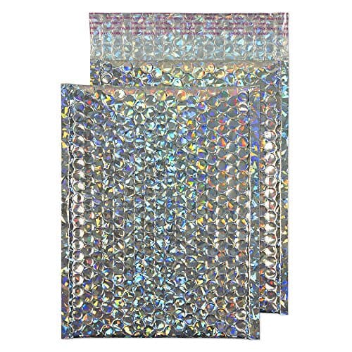 Image of Blake Purely Packaging C5+ 250 x 180 mm Peel & Seal Metallic Padded Bubble Envelopes (MBHRA250) Holographic - Pack of 100