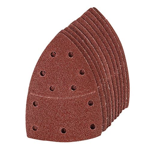 Image of Silverline Tools 530287 Hook & Loop Multi-Sander Sheets 102 x 62mm, 93mm 10pk - Red
