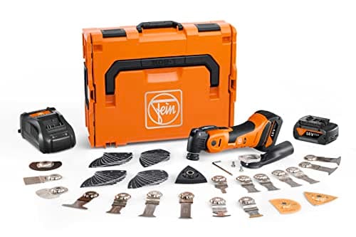 Image of FEIN Oscillating Multi Tool AMPShare 18V Cordless AMM 700 MAX AS TOP 4.0 AH 18V Brushless Multitool with 2X Batteries, 60 Accessories in Storage Case 71293661240