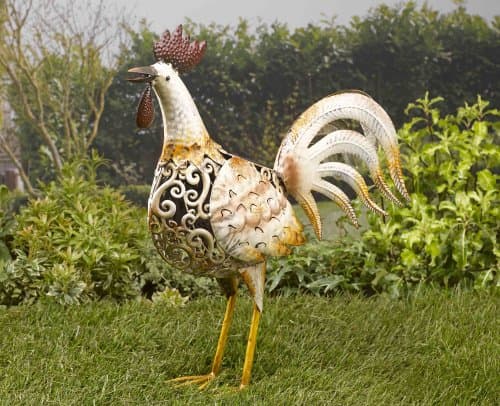 Image of Silhouette Cockerel Light Garden Sculpture (Solar) by Smart Garden