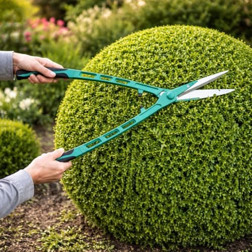 Image of Greena Hedge Shears 67cm Garden Shears – Lightweight Aluminium Hedge Cutter, Sharp Precision Blades, Ergonomic Grip Handles, Shock Absorbing Buffers, Bush & Shrub Trimmer Only 790 Grams