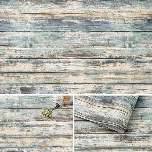 Image of Arthome Peel and Stick Wallpaper,44cmx26m Light Blue Matte Paper,Solid Color Frosted Decorative Self Adhesive Removable Wall Paper Vinyl Roll Waterproof for Cabinets Wall Covering