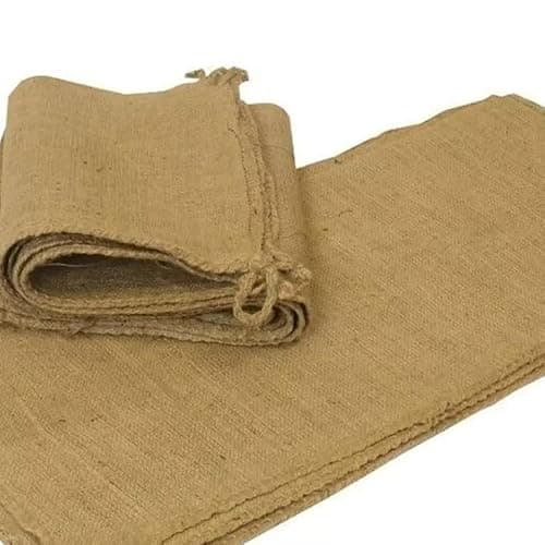 Image of Hessian Sand Bag Sacks 31cm x 76cm (10 Bags) - Water Barrier Protection for Flood Defence and Prevention