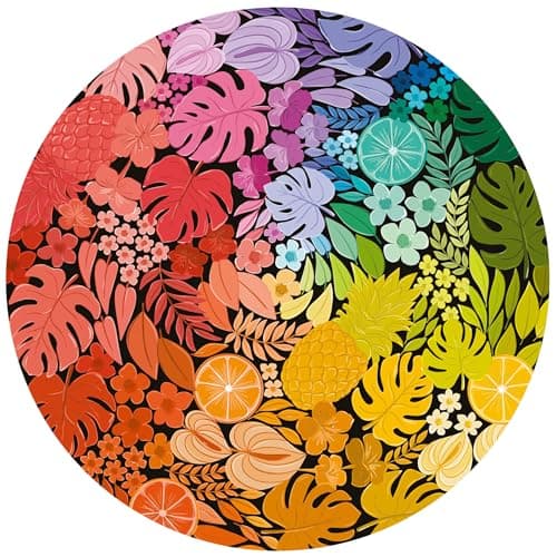 Image of Ravensburger Tropical - 500 Piece Circular Shaped Jigsaw Puzzle for Adults and Kids Age 10 Years +