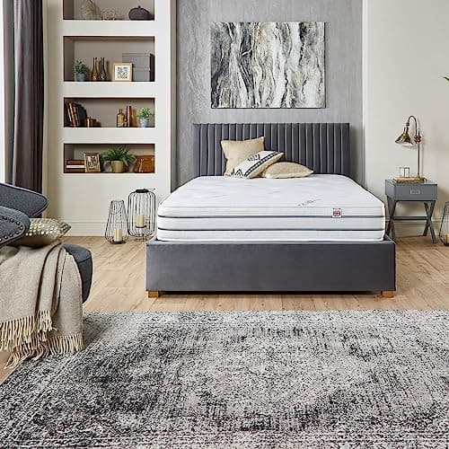 Image of Aspire Beds 23cm Double Sided Eco Reprieve Dual Sided Pocket+ 1000 Pocket Spring Mattress, King Size (5ft x 6ft6), White Border