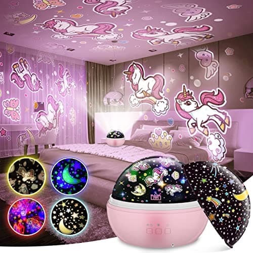 Image of Qukir Star Unicorn Projector, Unicorn Gifts for Girls Toys Age 1-14 Year Old Girl Gifts for 3 4 5 6 Year Olds Girl Unicorn Toys for 6-9 Year Olds Unicorn Night Lights Star Lights Projector Sensory Toy