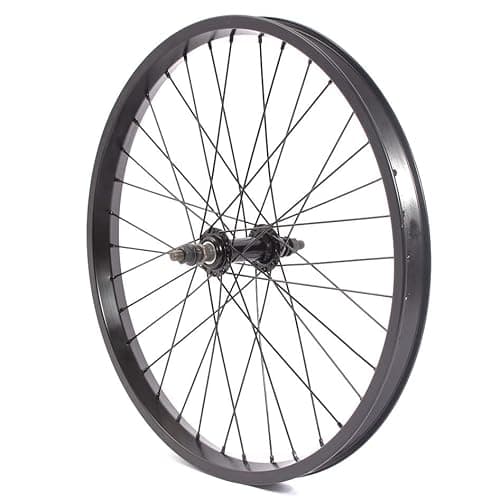 Image of KHE BMX Front Wheel Black Anodised 28 mm 7005 Aluminium TDI Rim 36 Hole 10 mm Wheel