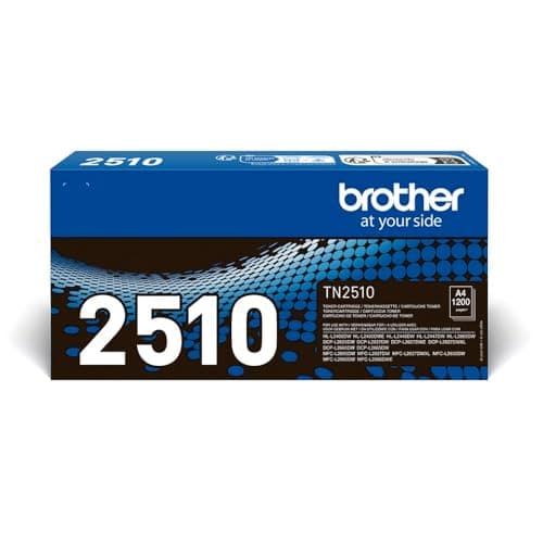 Image of Brother TN-2510 Toner Cartridge, Black, Single Pack, Standard Yield, Includes 1 x Toner Cartridge, Genuine Supplies