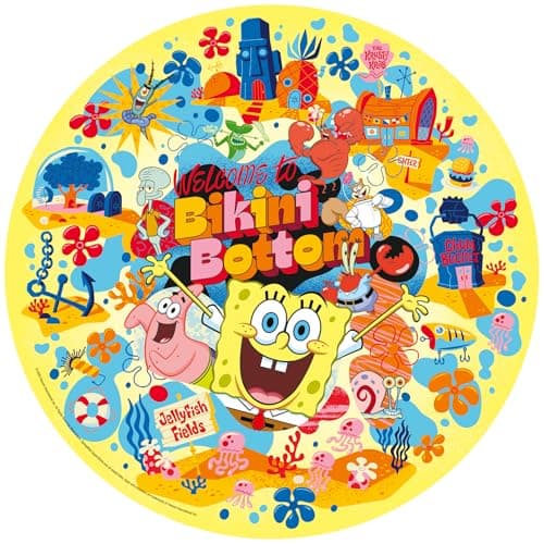 Image of Ravensburger Spongebob Squarepants Circular 500 piece Jigsaw Puzzle for Adults and Kids Age 10 Years Up