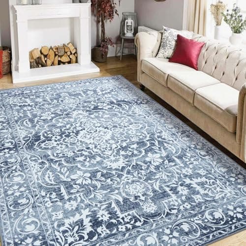 Image of Betadistor Abstract Area Rug 120x170cm Modern Low Pile Soft Living Room Rug Washable Indoor Rug Non Slip Minimalist Floor Mat Rugs for Living Room Bedroom Office Area Kitchen Decor 307-02120