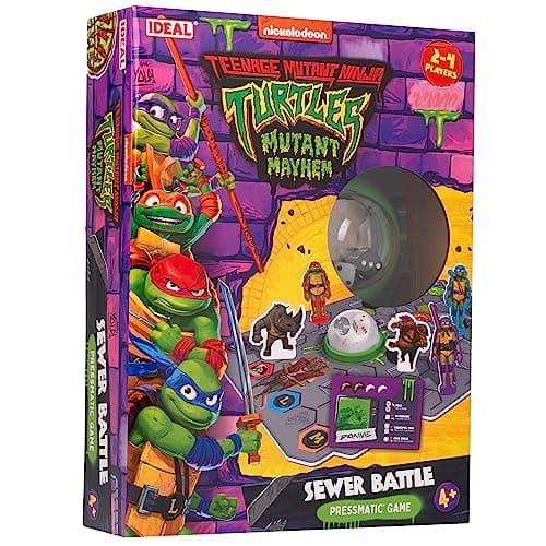 Image of Ideal | Teenage Mutant Ninja Turtles: Sewer Battle Pressmatic Game | Family Games | For 2-7 Players | Ages 4+