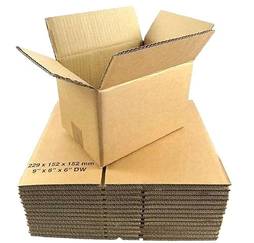 Image of 10 x Heavy Duty 9 x 6 x 6" Double Wall Cardboard Boxes 229 x 152 x 152mm | Recyclable Parcel Postal Shipping Cartons Secure Mailing, Storage & Transport