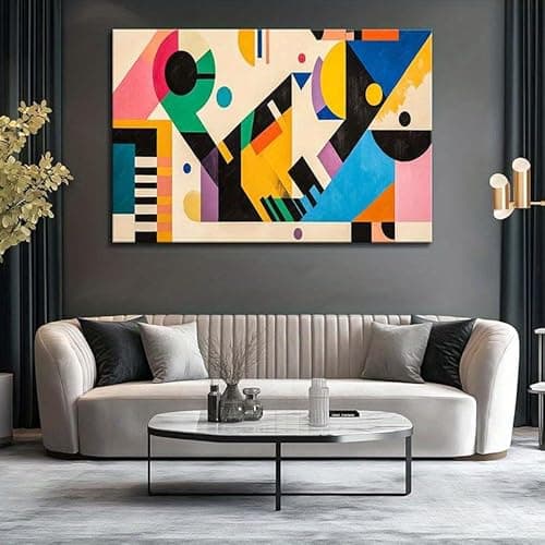 Image of ghriwlax Modern Mural, Colorful Canvas Wall Art, Contemporary Art Paintings, Vibrant Decor for Living Room Bedroom(20x30cm/No frame)