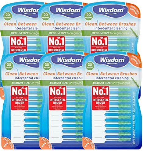 Image of Wisdom Clean Between Interdental Medium Brushes, Green, Pack of 120