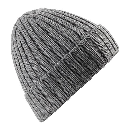 Image of Beechfield Chunky Ribbed Beanie - Heather Grey