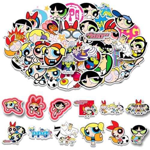 Image of Stickers for Girls – 50PCS Cute Water Bottle Stickers for Kids, Waterproof Vinyl Decals for Laptop, Bag, Luggage, Skateboard, Phone Case, Kids Party Favors, Gifts for Girl and Teens