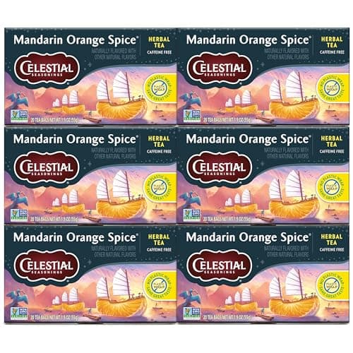 Image of Celestial Seasonings Herbal Tea, Mandarin Orange Spice, 20 Count (Pack Of 6)