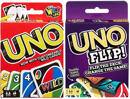 Image of Mattel Uno Original and Uno Flip Card Games, Combo Pack of 2