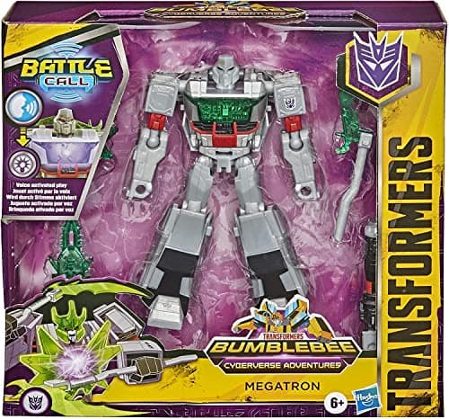 Image of Transformers Bumblebee Cyberverse Adventures Battle Call Trooper Class Megatron, Voice Activated Energon Power Lights, Ages 6 and Up, 5.5-inch