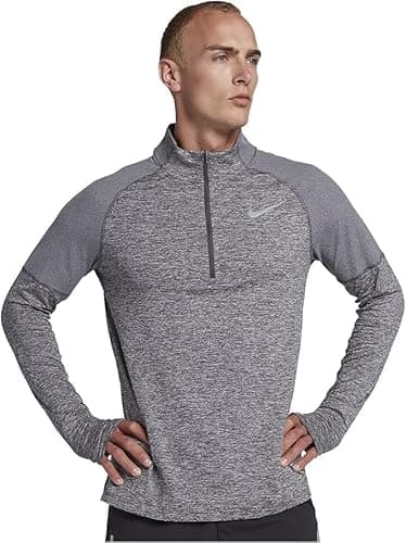 Image of Nike Men's Dri-Fit Element Half Zip Running Top, Dark Grey/Heather, S